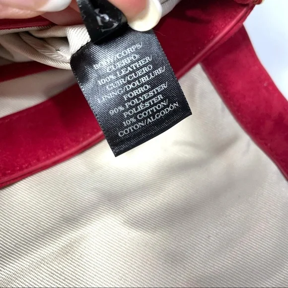 ANN TAYLOR Bella red Suede leather clutch bag - Picture 14 of 14